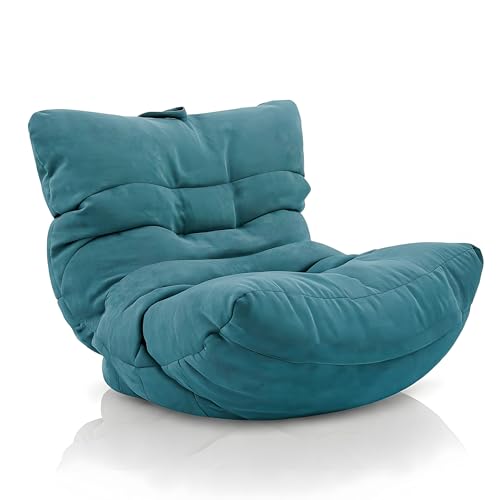 Aiire Puff Salon de Lujo Infantil - Sofa Puf Moderno de Diseño - Modelos de Puffs o Bean Bag Chair con Relleno Incluido para NIños o Decoracion Habitacion Juvenil Verde