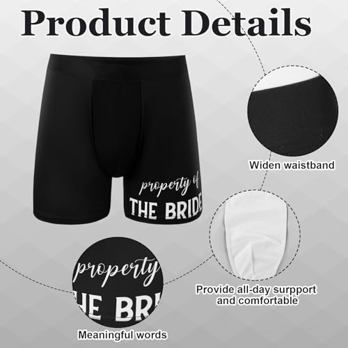 Geyoga 3pcs Groom Gift Set Wedding Gifts for Groom Include Boxer Brief Underwear Socks Wedding Gift for Husband from Bride4