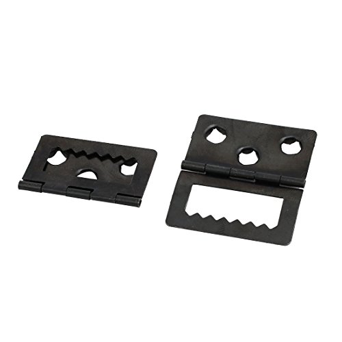 Image of uxcell 32mmx20mmx5mm Photo Picture Frame Back Hinge Backplane Buckle Black 20pcs