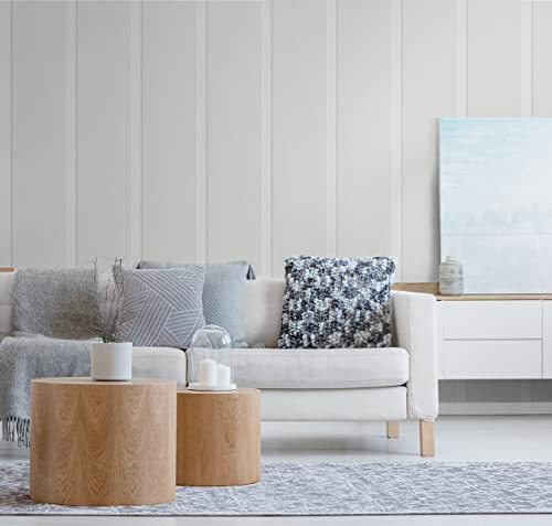 Nextwall Faux Board And Batten Peel And Vinyl Stick Wallpaper (Arctic Grey) #TOP4