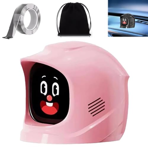 Image of Car Robot Dashboard, Smart Ai Robot Car Dashboard Companion with Animated Expressions, Cute Ai-Inspired Dashboard Buddy, for Cars Dashboard Gifts (Pink)