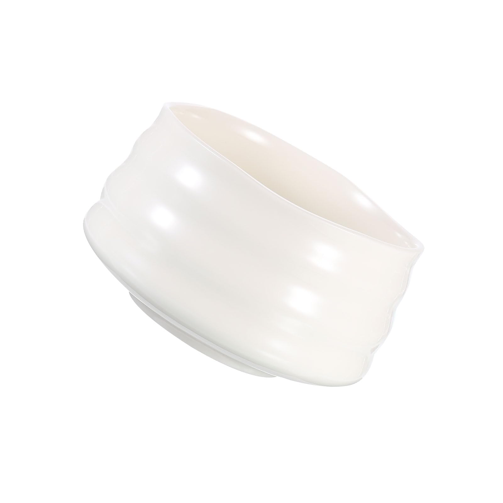 QUARKZMAN Ciotola Da Matcha Chawan Giapponese Artigianale Ceramica Bianco