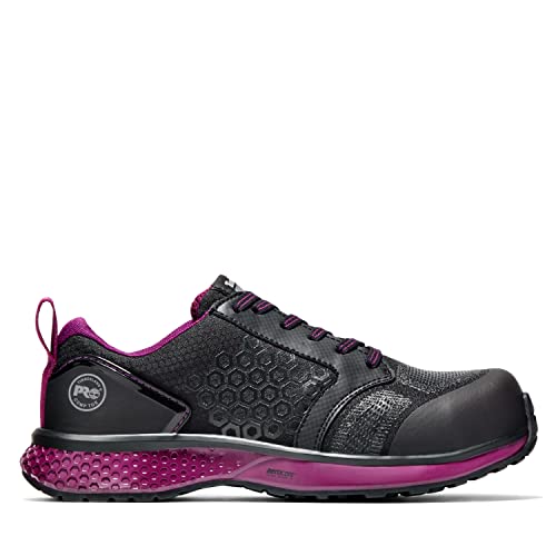 Image of Timberland PRO Women's Reaxion Composite Safety Toe Industrial Athletic Work Shoe, Black /Purple-2024 NEW, 8