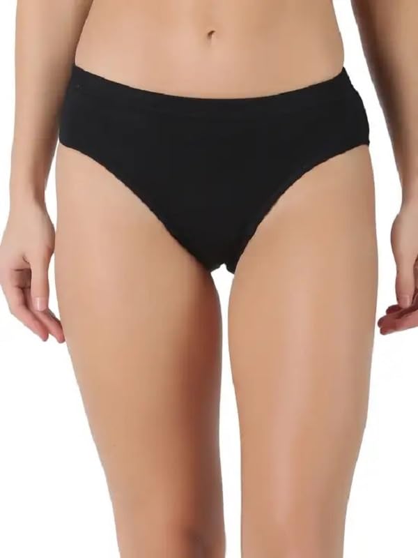 Image of INNERO Plain Panties for Women Pack of 4 Soft Cotton, Comfortable Fit, Stylish & Breathable (Colours May Vary)