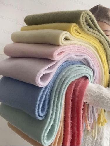 Winter Warm Thicken Women'S Scarf Solid Color Minimalism Shawl Long Soft Fluffy Classic Tassel Shawls4