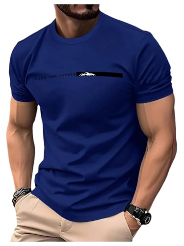 Image of RoseSeek Men's Color Block Short Sleeve Tee Shirts Casual Crewneck T Shirt Trendy Summer Tops