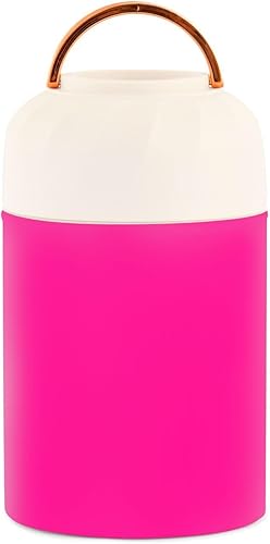 Miniatura 1 de Deep Pink - Recipientes de alimentos aislados para niños y mujeres, con cuchara, recipientes de 17 onzas  16.9 fl oz para alimentos calientes, de
