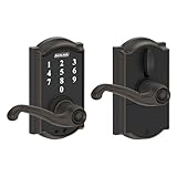Schlage Touch Camelot Lock with Flair Lever (Aged Bronze) FE695 CAM 716 FLA