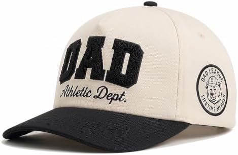 DAD Athletic Dept Baseball Cap with Chenille Embroidered Dad Gift