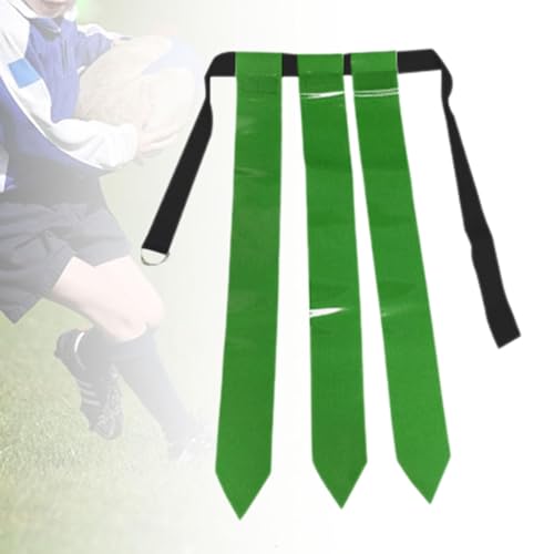 kowaku 2x Flag Football Belt Rugby Flag Belt Pointed PVC Streamer Equipment Waist Belt American Football Waist Flag for Adults Sports