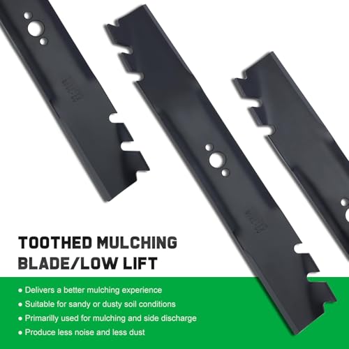 Image of Grasscool 30 inch Deck Toro Timemaster Mower Mulching Blades Replacement | Fit 120-9500-03 116-6358-03,Time Master Turfmaster 20120p 20199 21199 20200 Tractor Riding Lawnmower,Bagger Sharp Cuts Mows