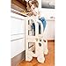 HBIAO Learning Tower, Pedal Multifuncional para bebé Antideslizante Aumentar Taburete de Cocina de Madera Maciza Taburete de Lavado de Manos para niños Reposapiés,Natural