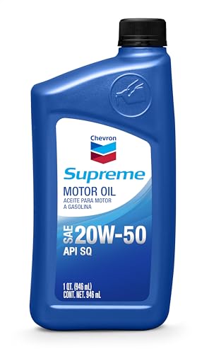 Image of Chevron 83726-CASE SAE 20W-50 Supreme Motor Oil - 1 Quart Bottle, (Pack of 12)