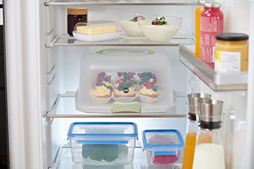 Foto von Emsa Prep&Bake Kuchenaufbewahrungsbox, Rechteckig, 37 x 33 cm, Tragegriff, Schneidevorrichtung, Transparent & Grün, K3267034