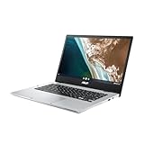 ASUS Chromebook CX1400CKA, Notebook da 14" Anti-Glare, Intel Celeron N4500, RAM 4GB, 128GB eMMC, Intel UHD Graphics 600, ChromeOS, Argento
