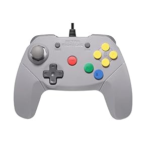 N64（コントローラ別売り不可 Amazon.co.jp: TeknoGame 有線 N64 コントローラー ブラック