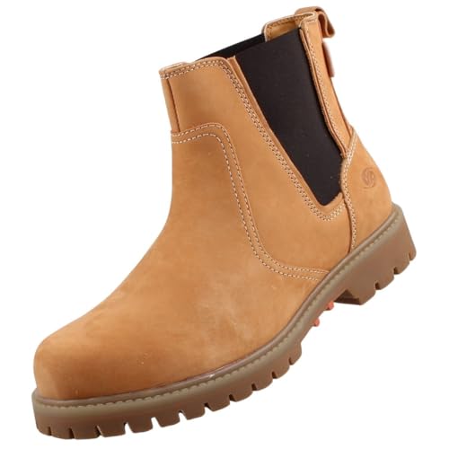 Dockers by Gerli Botas Chelsea de cuero para hombre, marrón claro, 43 EU