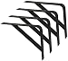 AERZETIX - C47667 - 4x Equerre renforcée console emboutie d'étagère d'angle droit - non peints - 150/200mm - pour fixation murale
