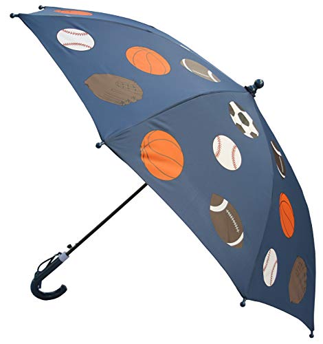 Foxfire for Kids Solid Pattern Umbrella Blue Basketball Football Soccer Baseball