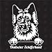 speedwerk-motorwear Deutscher Schäferhund Version 5 - Sticker, Aufkleber, Hundeaufkleber, Autoaufkleber, Hund, Auto, Hunderassen, Mischling, Haustier (AUCH MIT Wunschname MÖGLICH)