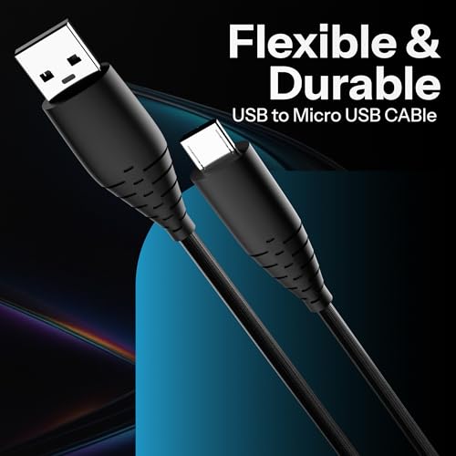 Image of Basesailor 60W USB to Micro Fast Charging Braided Cable, Compatible for Galaxy S7 /S6 /Note /LG /Nexus /Nokia /Kindle / PS4 /Xbox One Controller & Other USB 2.0 Devices,High Speed Data Transmission