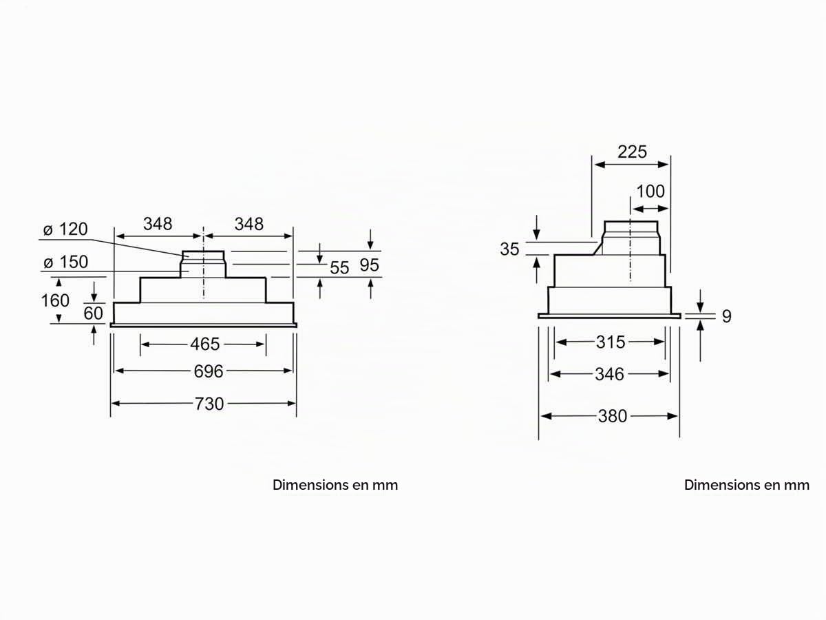 SIEMENS Groupe filtrant LB75565, IQ300,75 cm, Argent métallisé