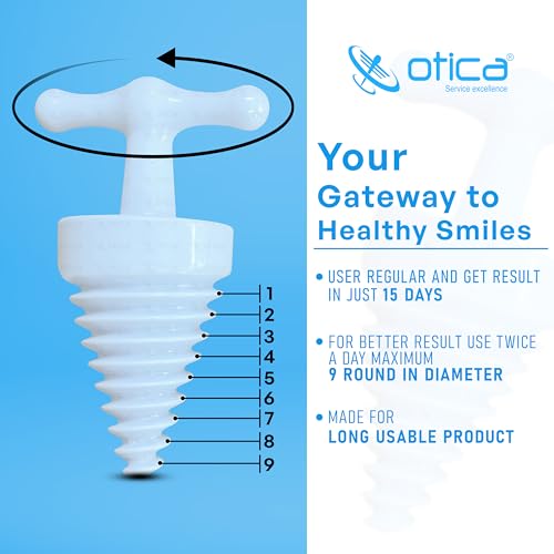 Image of OTICA Dual-Use Mouth Opener - For Emergency Anesthesia, Oral Therapy & Gutka Rehab | Spiral Jaw Stretcher with Easy-Grip Handle (White)