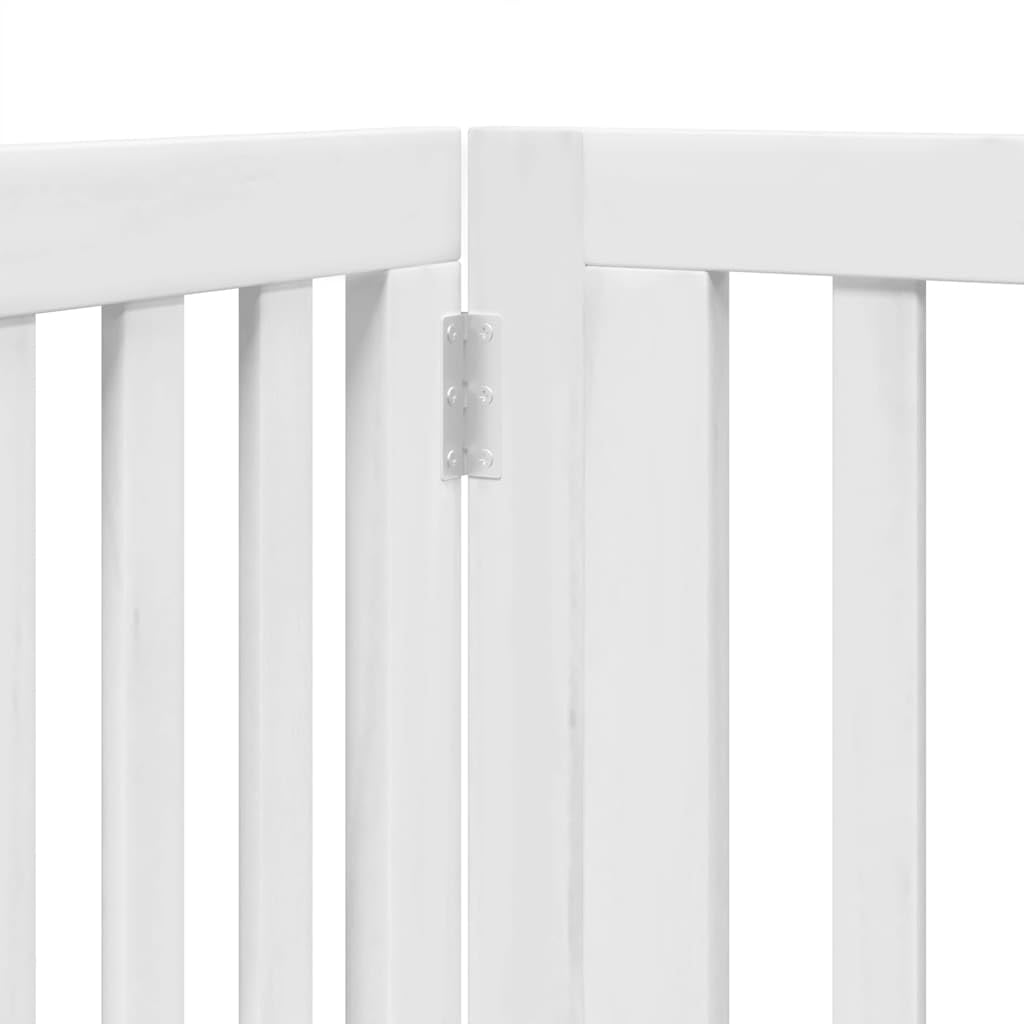 Puerta plegable para perros de 15 piezas con puerta de madera de álamo, rejilla para perros con puerta con cerradura, puerta para perros sin taladrar, para seguridad de mascotas