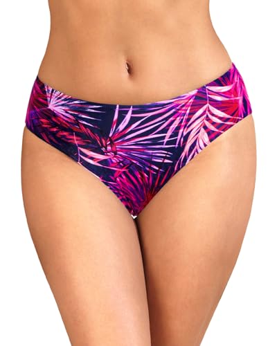 Image of Daci Women's Mid-Rise Full-Coverage Bikini Bottom | Mid-rise bikini bottom with full rear coverage in 82% nylon and 18% spandex for comfortable swimming and beachwear