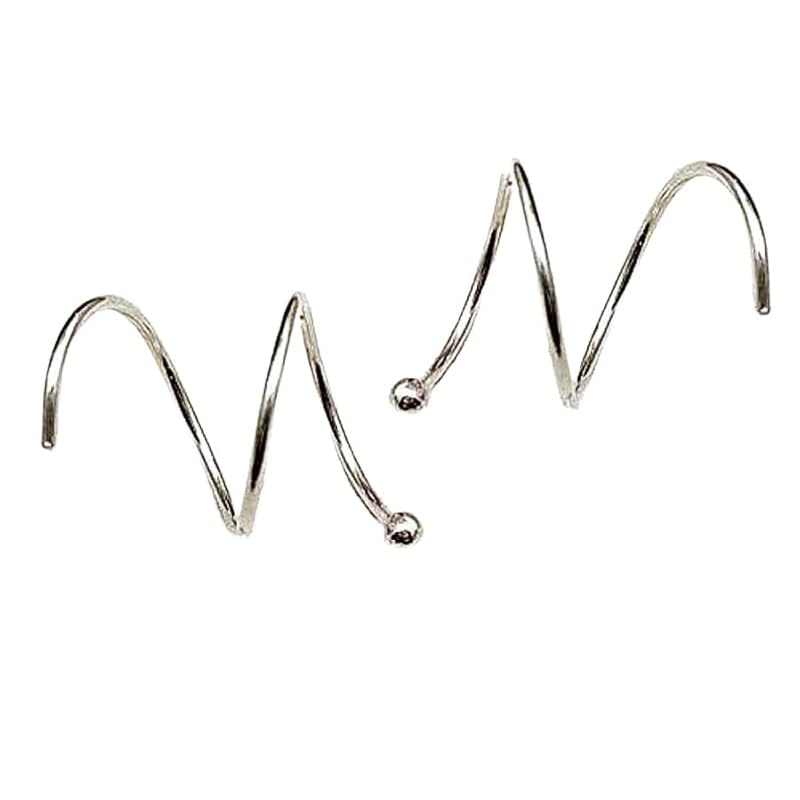 Sterling silver Spiral hoop. Silver double piercing hoop