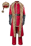 Adult Christmas Santa Claus Suit Jacket Hat Movie Cosplay Costume Outfit