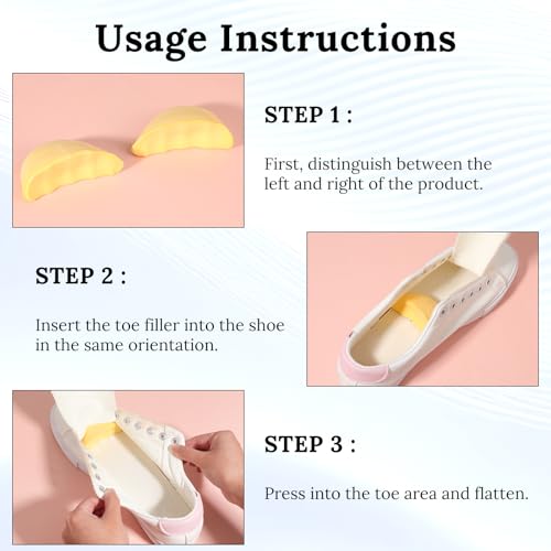 3 pares relleno para zapatos, ajustable y transpirable miniatura 4