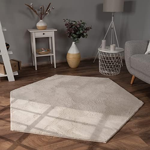 Dywan Do Salonu Sztuczne Futro Pluszowy Shaggy Z D³ugim W³osiem, Rozmiar:80x150 cm, Kolor: Bia³y