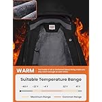 WULFUL Women's Waterproof Ski Jacket Warm Winter Coats Windproof Winter Jackets for Women Fleece Lined Windbreaker with Hood - Image 4