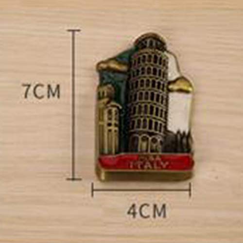 Adesivos magnéticos 3D criativos Geladeira Marca de referência famosa Adesivo de refrigerador de met