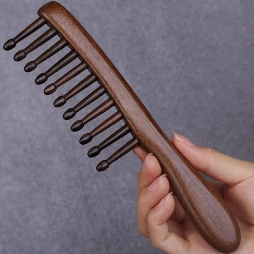 Peigne de massage à dents larges pour démêler les cheveux bouclés