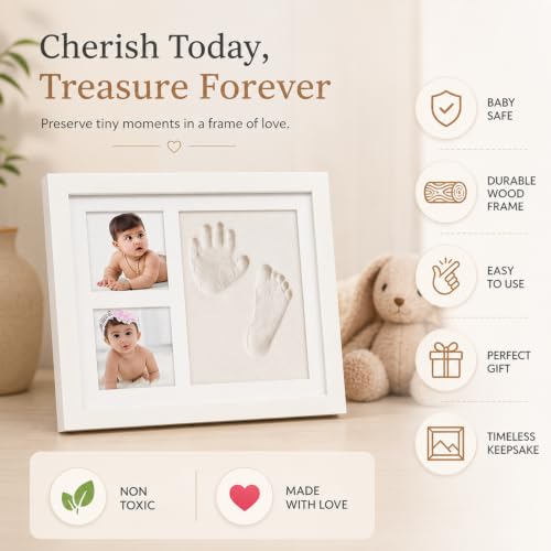 Image of Ekhasa Nostrae Baby Hand Print & Footprint Keepsake Photo Frame