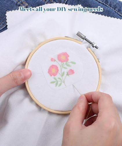 Image of Manthan 3 Pcs Embroidery Stickers for Stitching, Water Soluble Paper for Embroidery, Design Stickers Paper for Machine Embroidery, Hand Made for Delicate Fabrics