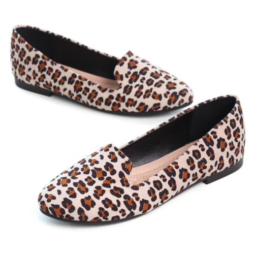 Image of Dear Time Women's Casual Loafers Flats Comfortable Round Toe Dress Shoes Slip On Ballet Flats for Women Work Office Shoes