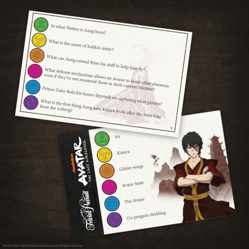 Trivial Pursuit Avatar The Last Airbender Quick Play Edition miniatura 4
