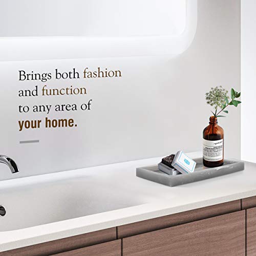 Luxspire Bathroom Vanity Tray, Resin Dresser Jewelry Ring Dish Tank Storage Kitchen Sink Countertop Organizer Plate Holder for Perfume Candles Soap Towel Plant Bathroom Accessories, Mini, Ink Grave Luxspire Bathroom Vanity Tray, Resin Dresser Jewelry Ring Dish Tank Storage Kitchen Sink Countertop Organizer Plate Holder for Perfume Candles Soap Towel Plant Bathroom Accessories, Mini, Ink Grave