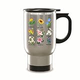 Flowers Sunflower Marigold Tulip Aesthetic For Flower Lover 14oz Steinless Steel Travel Mug
