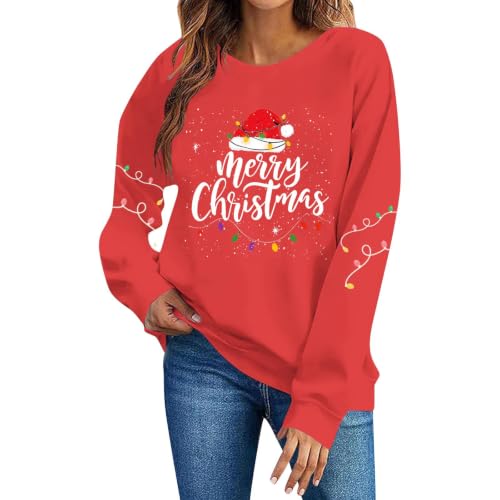 Merry Christmas Sweatshirts for Women 2026 Funny Holiday Xmas Pullover Tops - image 2
