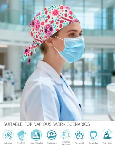 Image of Kousenpu Scrub Caps for Men, Adjustable Surgical Cap, Breathable Medical Hat for Doctors, Nurses & Healthcare Professionals