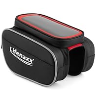 Lifenaxx Fahrradtasche LX-029 - Fahrrad Rahmentasche mit integriertem Smartphone Fach für alle Fahrradtypen: E-Bike, Mountainbike, Cityrad - Wasserdicht, Telefonfach bis ca. 6,7 Zoll, 3 L Volumen