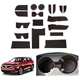 SKTU for 2022-2026 Acura RDX Door Slot Mat 2024 2025 2026 RDX Accessories Non-Slip Interior Door Groove Gate Pad 18Pcs Fit Door Compartment Cup Floor Mats Acura RDX 2024 2025 2026 Accessories Liners