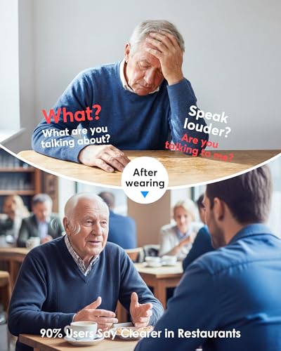 Image of Karthus Hearing Aids, Rechargeable Hearing Aids for Seniors with Hearing Loss, Noise Cancelling & Clear Sound, Comfort & Invisible, 100H Battery Life, 7 Volume Levels, One-Button Operation, Matt Black