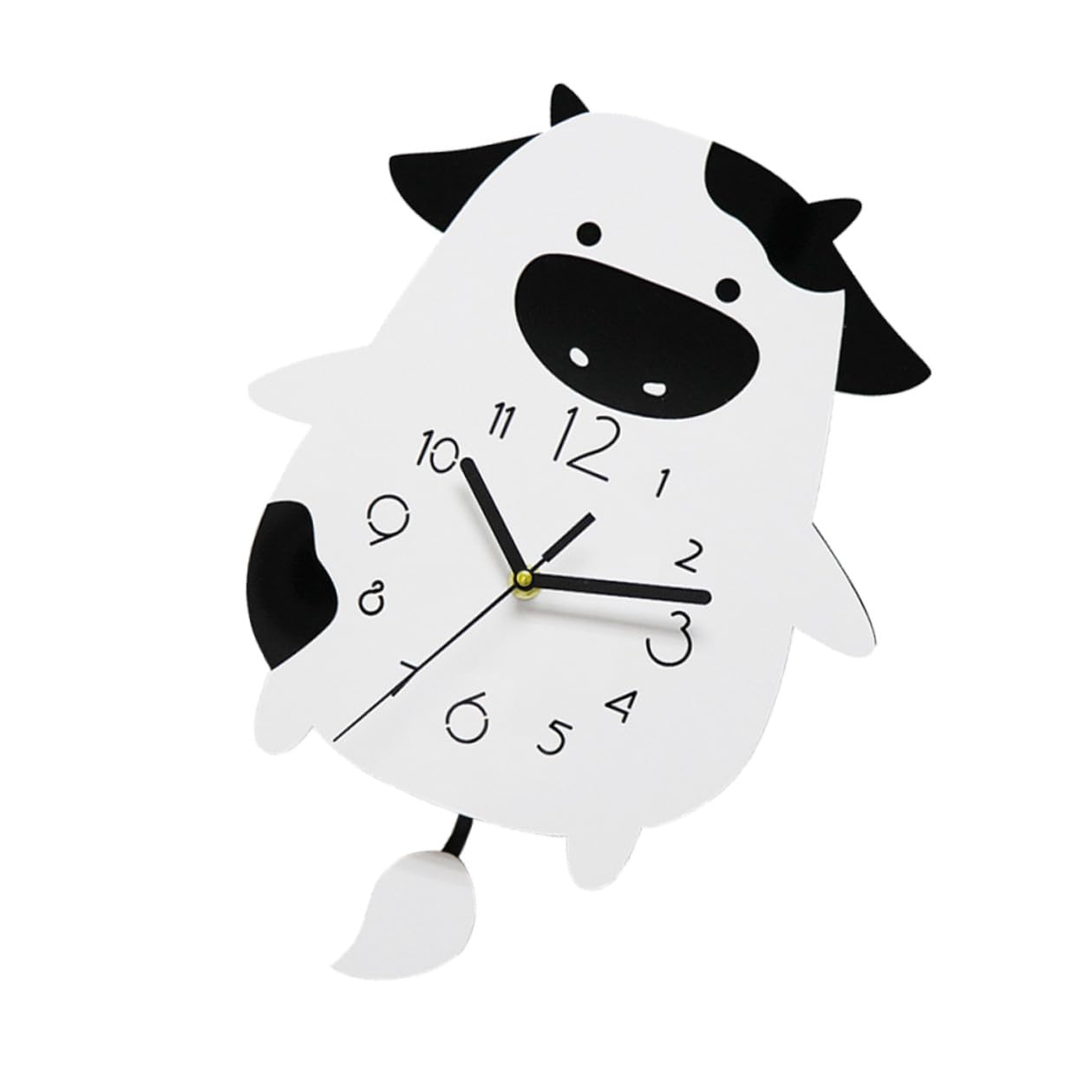 Horloge murale moderne acrylique blanc grands chiffres arabes vache