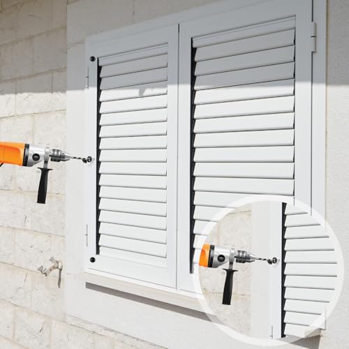 image for Zhengmy 3 Inch Shutter Screws and Caps Bulk Shutter Fasteners 304 Meta