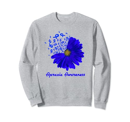 Apraxia Awareness Blue Sunflower Ribbon Fighter Hope Sudadera